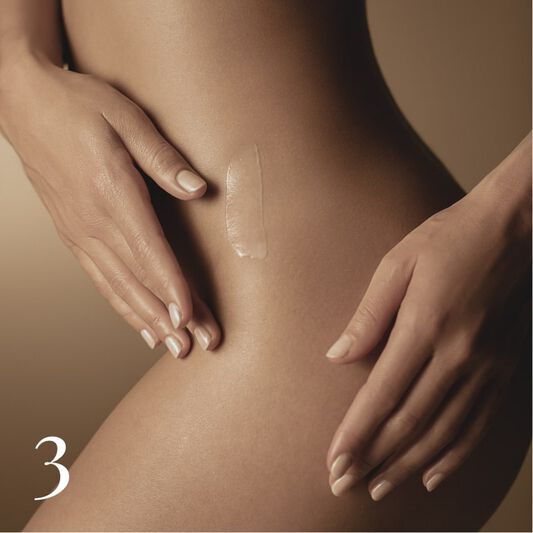 downwards massage movements on the body