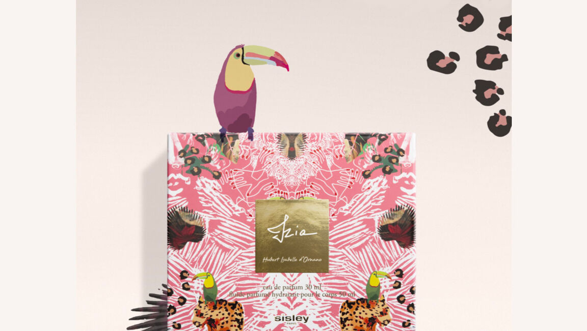 Polish artist Edyta Klaper illustrated the Sisley perfume boxes for the holiday season.