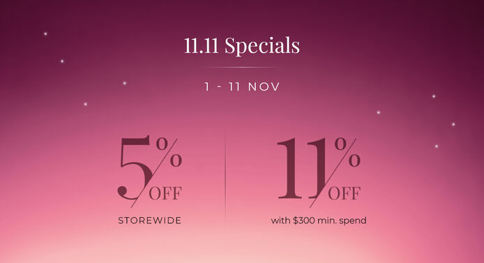 Enjoy a storewide 5% or 11% with $300 spend