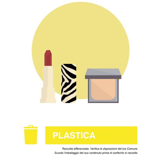 Contenitore per la raccolta differenziata - Tubi e palettes di trucco
