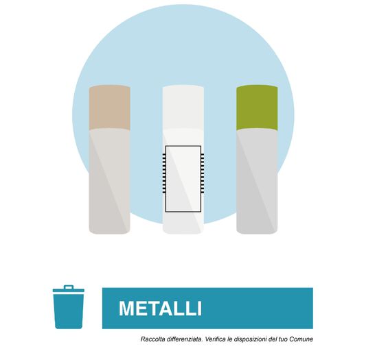 Contenitore per la raccolta differenziata dei metalli - Erogatori spray in alluminio