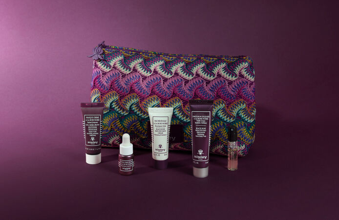 trousse con motivo paisley e taglie deluxe rose noire