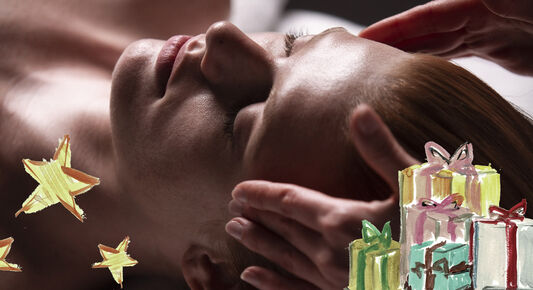 trattamento in maison con adesivi natalizi