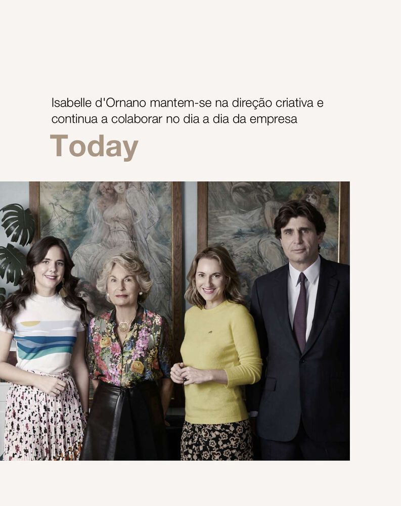 Isabelle d'Ornano mantem-se na direção criativa e continua a colaborar no dia a dia da empresa