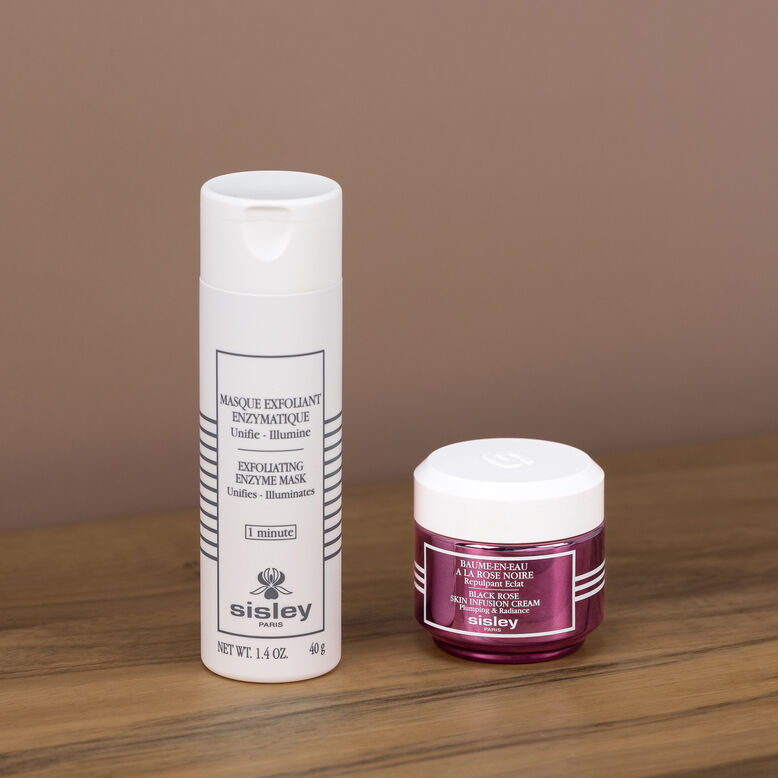 Duo Black Rose Skin Infusion Cream and Exfoliating Enzyme Mask