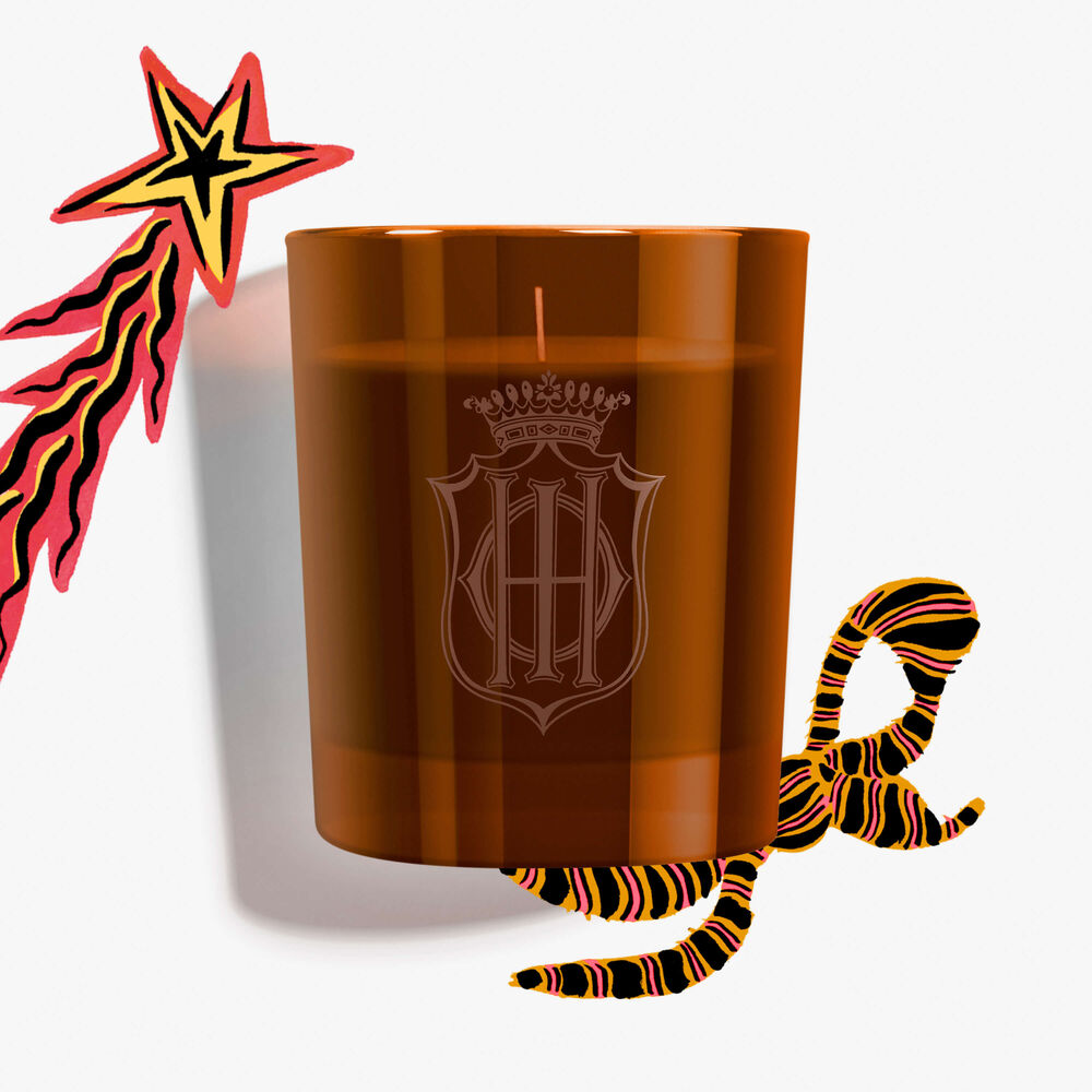 Feu De Bois Et Orange Amere Kerze