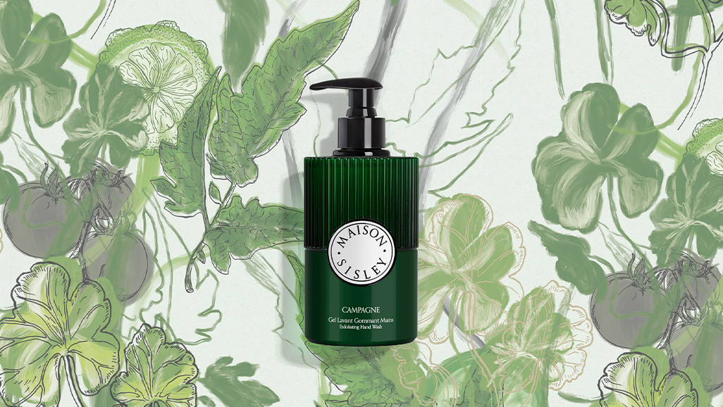 Myc&iacute; gel z kolekce Maison Sisley na pozad&iacute; s motivem rostlin